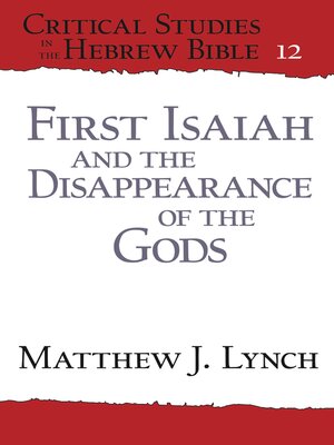 cover image of First Isaiah and the Disappearance of the Gods
